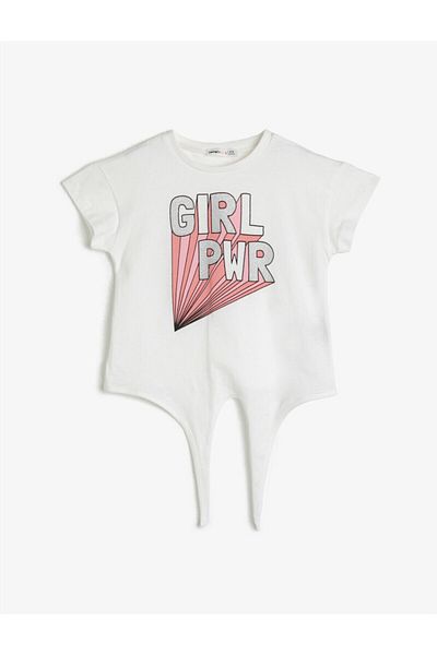 Koton Girl Ecru T-Shirt 0YKG17360AK