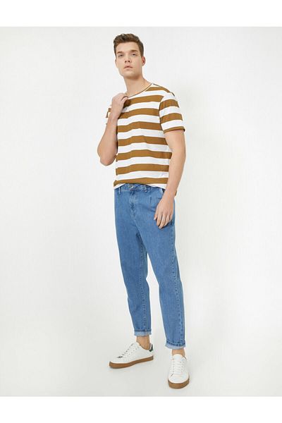 Koton Pantaloni Jean cu detaliu pentru buzunar pentru bărbați