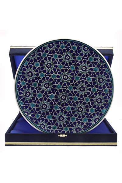 OTANTİK ÇİNİ Selçuklu Yıldızı Dekorlu Kurumsal Kadife Kutulu Hediyelik Mertab...