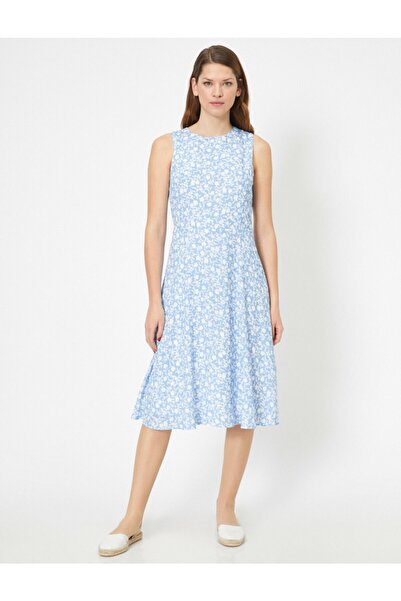 Koton Γυναικείο φόρεμα με λευκό σχέδιο