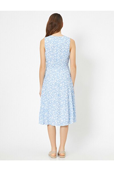 Koton Γυναικείο φόρεμα με λευκό σχέδιο