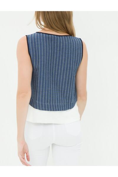 Koton Női sötétkék mintás blúz