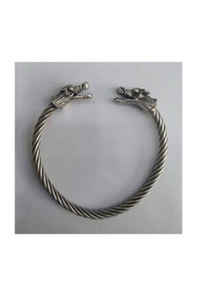 Genel Markalar Gümüş Kaplama Ejderha Başlı Bileklik