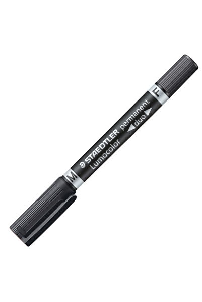 Staedtler Lumocolor Duo Permanent Kalem Yuvarlak Uç Siyah 0.6 Mm - 1.5 Mm