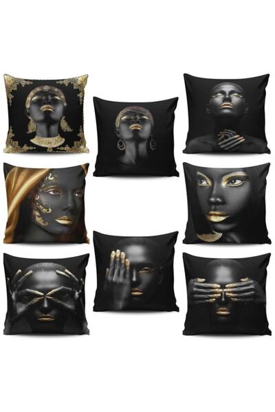 Alkan Homes غطاء وسادة مطبوع رقميًا مكون من 8 قطع