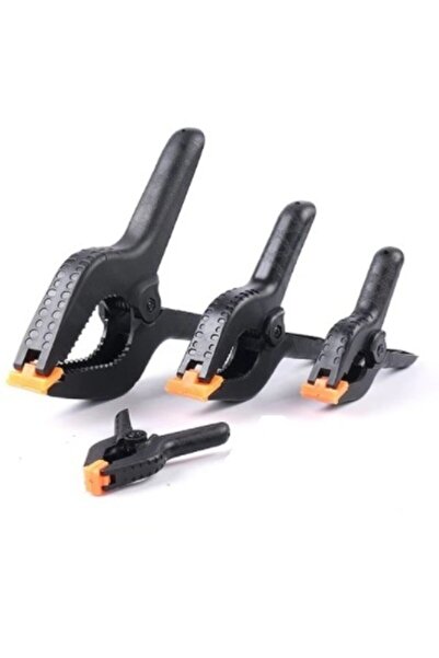 Depolife Mandal Tipi Mengene Işkence Plastik Kelepçe Güçlü Mafsallı Çene 4 Parça Kıskaç Mengene