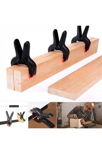 Depolife Mandal Tipi Mengene Işkence Plastik Kelepçe Güçlü Mafsallı Çene 4 Parça Kıskaç Mengene