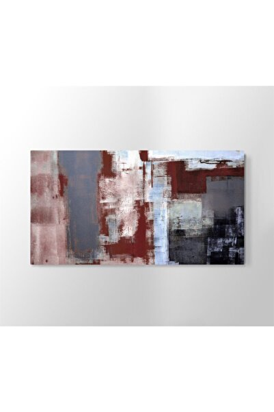 Meteor Galeri Bordo Gri Siyah Renkli Dekoratif Tablo 160x80 Cm