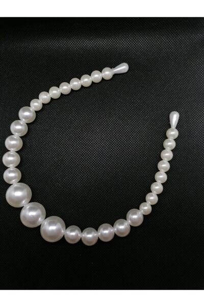 SmyGar ACCESSORIES Coroana de culoare alba cu perle