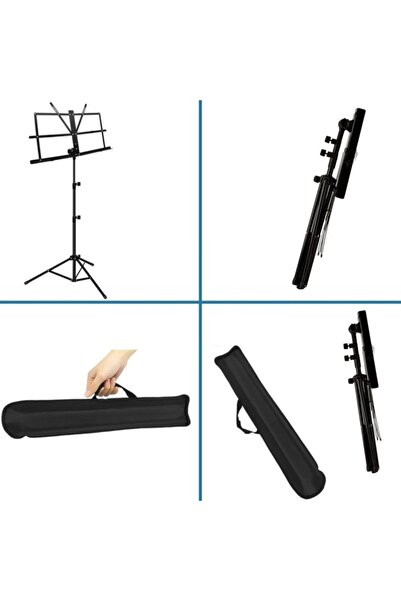 Chroma Nota Sehpası Portatif Katlanır Sağlam Metal Konstrüksiyon Kılıf