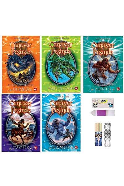 Beyaz Balina Yayınları Adam Blade Canavar Peşinde Seti 1 5 Kitap ( Defter + A...
