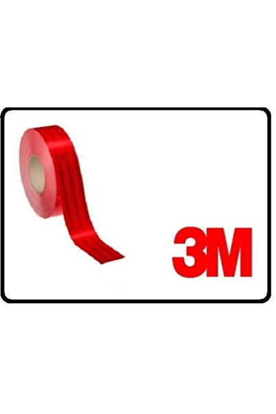 3M Reflektif Fosfor Şerit 5,5 Cm-50 Metre Kırmızı E1 Belgeli