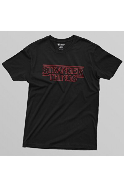 Crazy Ανδρικό T-Shirt με λογότυπο Stranger Things Outline