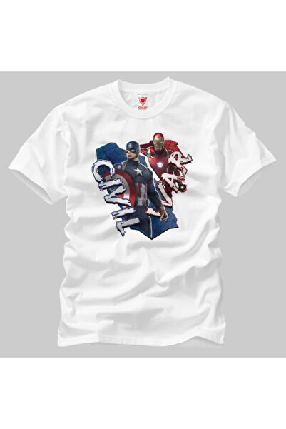 Crazy Громадянська війна Оберіть сторону Залізо проти капітана Erkek Tişört