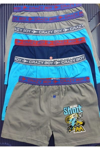 Tutku Boy's Colorful Elastane Boxers 6 Τεμαχίων