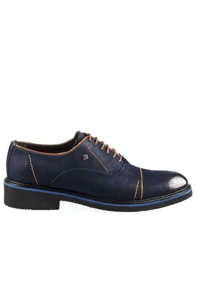 Fosco Pantofi casual pentru bărbați, cu șireturi, albastru nubuc, piele nubuc, talpă Eva 6045 49 45