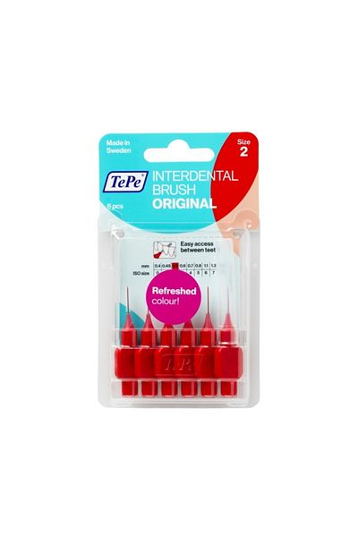 TePe Red Blister 6 Pieces 0.5 mm