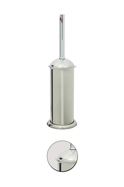 Maya Utopic Chrome Metal Toilet Brush, Brass, Chrome Finish