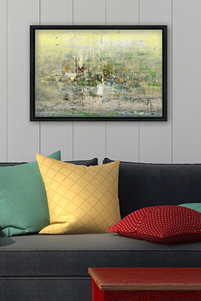 Tablo Center Siyah L Çerçeve Kanvas Tablo 105x145cm