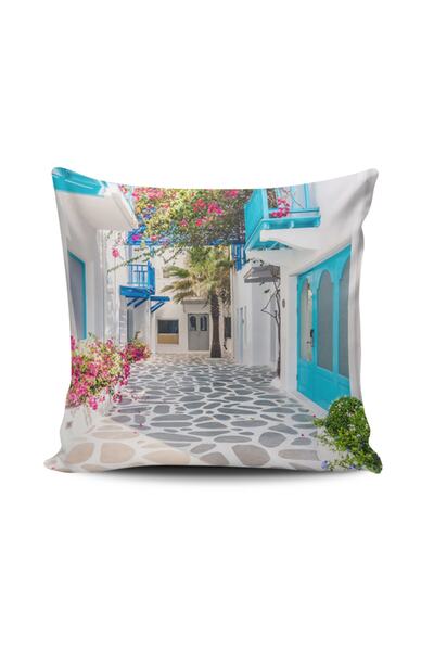 Alkan Homes Manzara Dijital Baskılı Kırlent Kılıfı