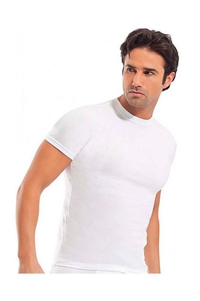 Erdem Men's White Short Sleeve Lycra T-shirt Pack of 6