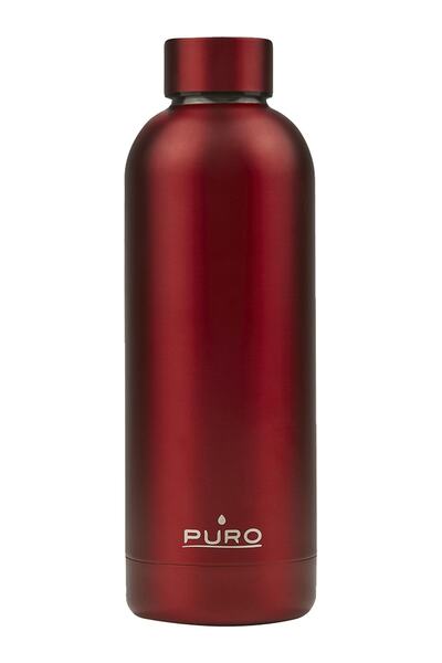 Puro Hot&Cold Paslanmaz Çelik Termos Mat Metalik Kırmızı 500 ml