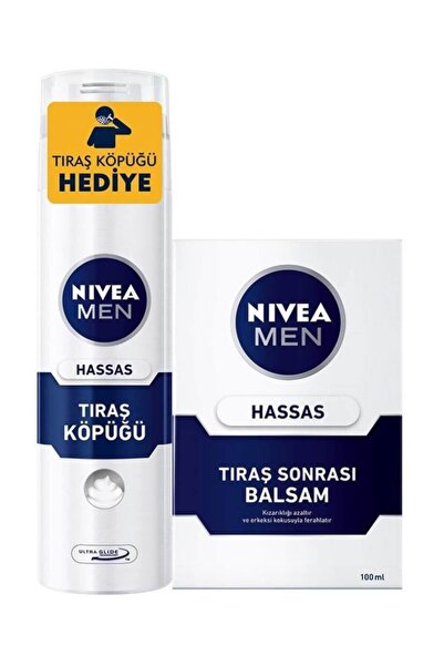 NIVEA Men Hassas Tıraş Köpüğü 200 ml + Men Hassas Tıraş Sonrası Balsam 100 ml