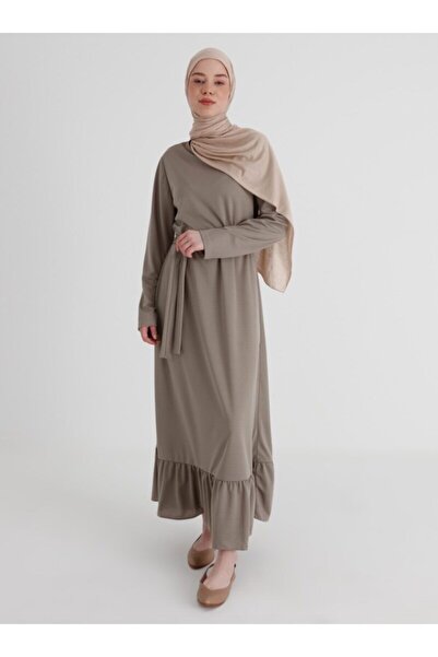 Ecesun Women's Gray Flounce Dress