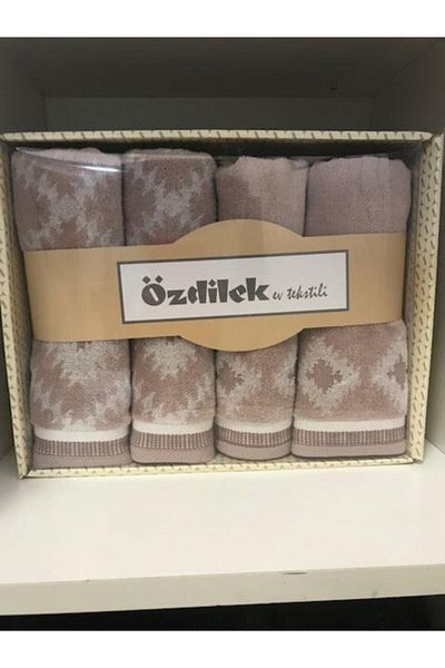 Özdilek Bézs Eclectic 4 részes dobozos törölköző - 50x90