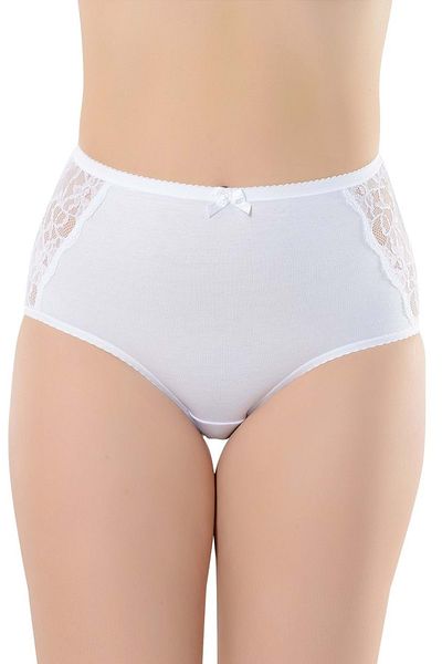 Belinay Women's White Lace Detailed Modal Panties M0121