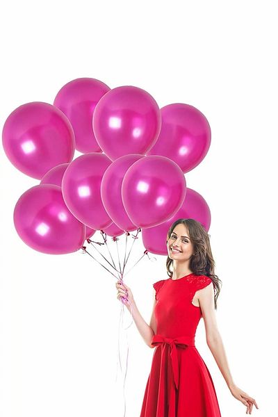 Parti dolabı Fuchsia Color Metallic Balloon Pack of 25