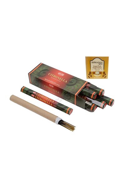 Hem Tütsü Citronella Haşere Kovucu 6 Adet Tütsü Ve Argan Sabunu