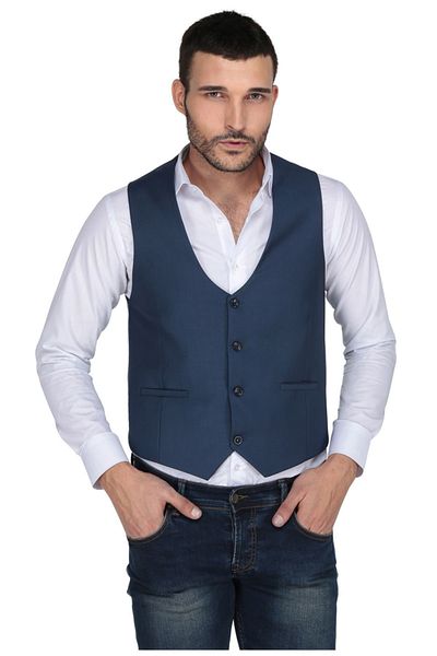 Buenza Men's Vest 120's - Slim Fit - Parliament - 3W3M2936O166