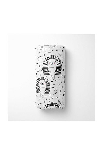 Lunanino Muslin Hooded Baby Poncho Hedgehog
