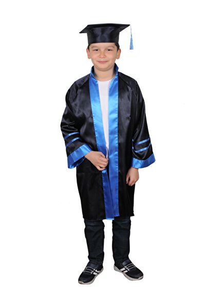 Mezuniyetshop Robă de absolvire Școala primară Albastru bleumarin cu dungi