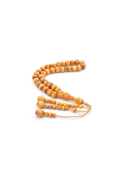 Murty99 Mărgele de rugăciune din lemn de pin parfumat cu tăiere naturală