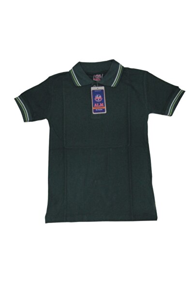 salarticaret Yeşil Kısa Kol  Çocuk Okul Lakos Tişört/t-shirt -