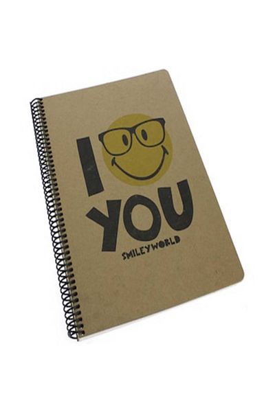 Umur Smiley1001k 100 Sheets Checkered Spiral Notebook