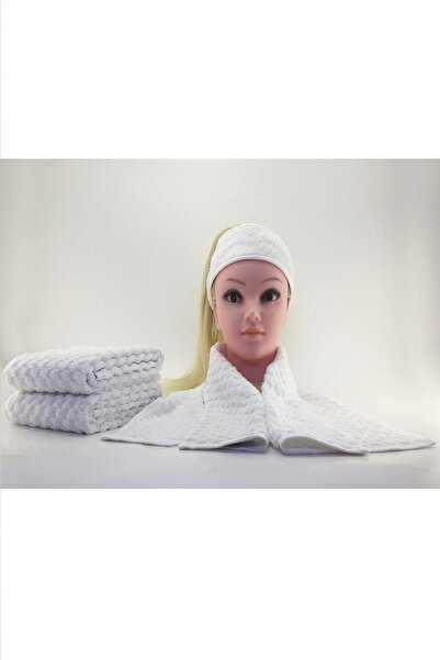 eumenia 30X90 White Square Pattern 3-Piece Sports Towel