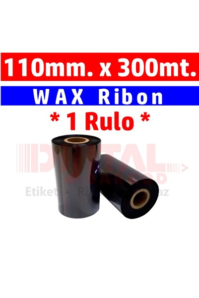 DİJİTAL BARKOD Wax Ribon 110x300 Mt Wax Out 1 Inç / 1 Rulo