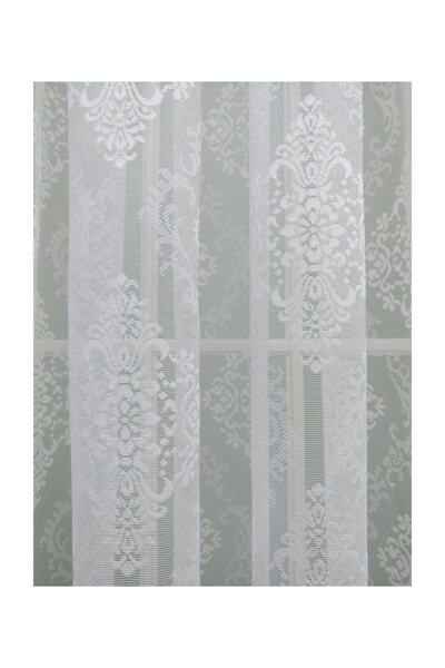 Esse Home Örme Desenli Tül Perde Yüksek Gramajlı,  100x260, Sık Pile, 1/3