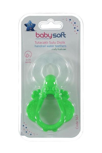 Babysoft Soft Baby Water Teether with Holder - Mixed Color Code:567
