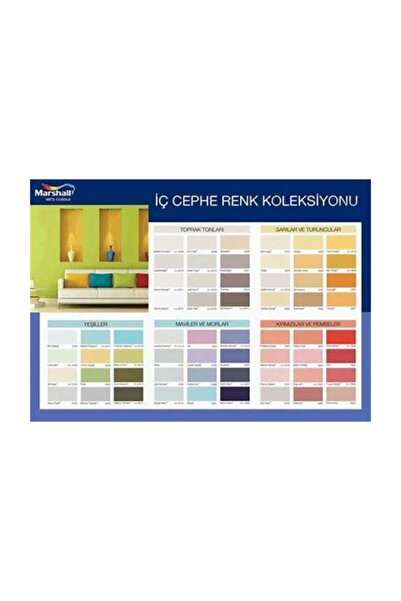 Marshall Özel Mat Silinebilir Silikonlu Duvar Boyası Yanık Portakal 7,5 Lt 10 kg.
