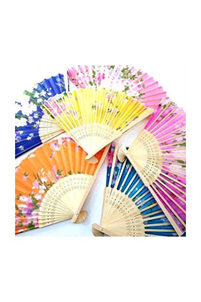 Sermet Süs Dünyası Yelpaze 12 Adet Dağıtmalık Yelpaze - Ahşap Yelpaze - Kına ...