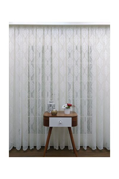 Esse Home Knitted Patterned Tulle Curtain 200X250, Sparse Pleat, 1/2