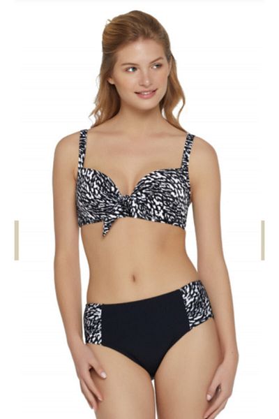 Eros Black and White Patterned Underwire Bikini