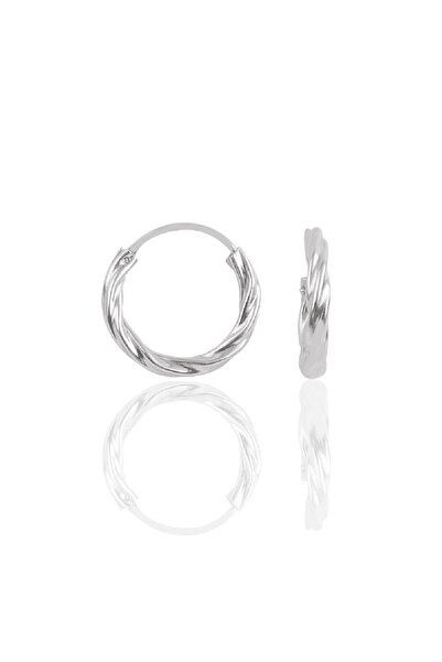Doğan Silver Gümüş Burgu Modeli Halka Küpe 16 mm