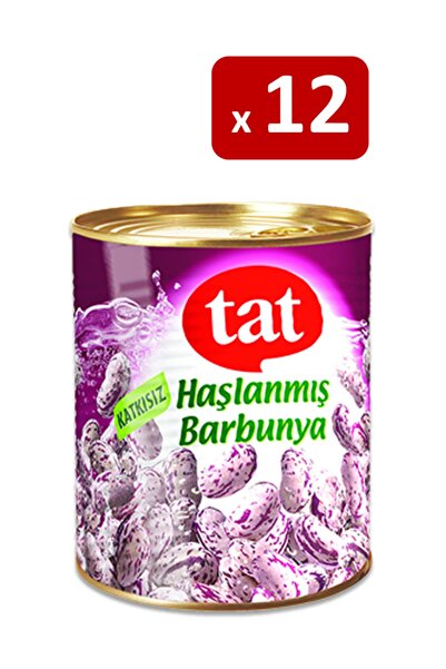 Tat Haşlanmış Barbunya Konservesi - 800 gr x 12 Paket