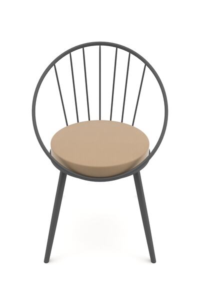 Evdemo Eylül Metal Tel Sandalye Antrasit Gri