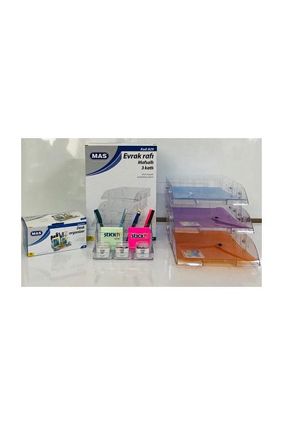 Mas Transparent Document Shelf and Desk Organizer Set of 2